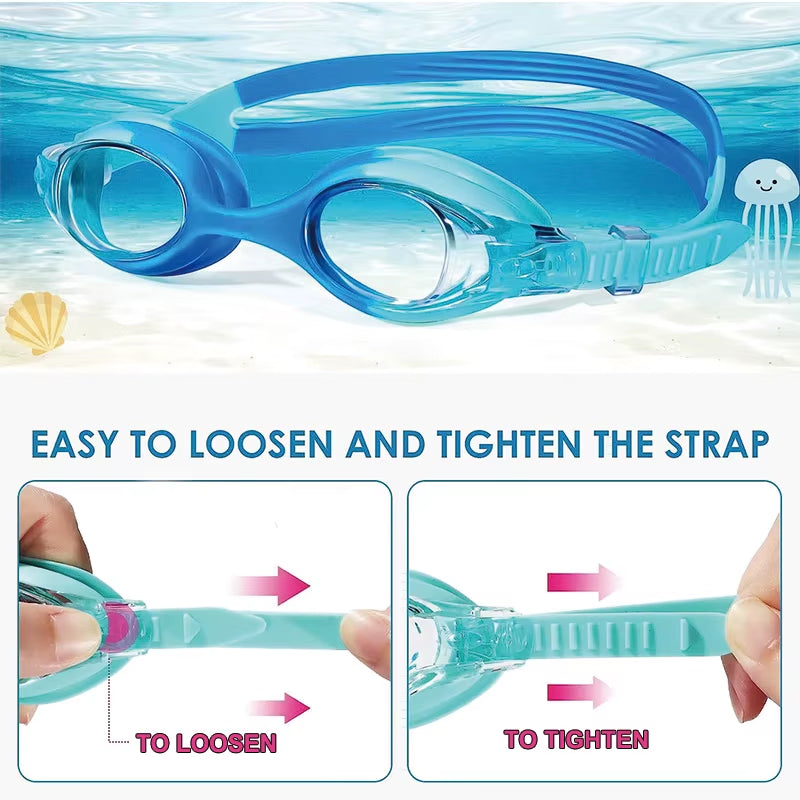 Waterproof anti Fog Swimming Goggles UV Children Professional Colored Lenses Kids Eyewear Swimming Glasses Eyewear Gafas Nata