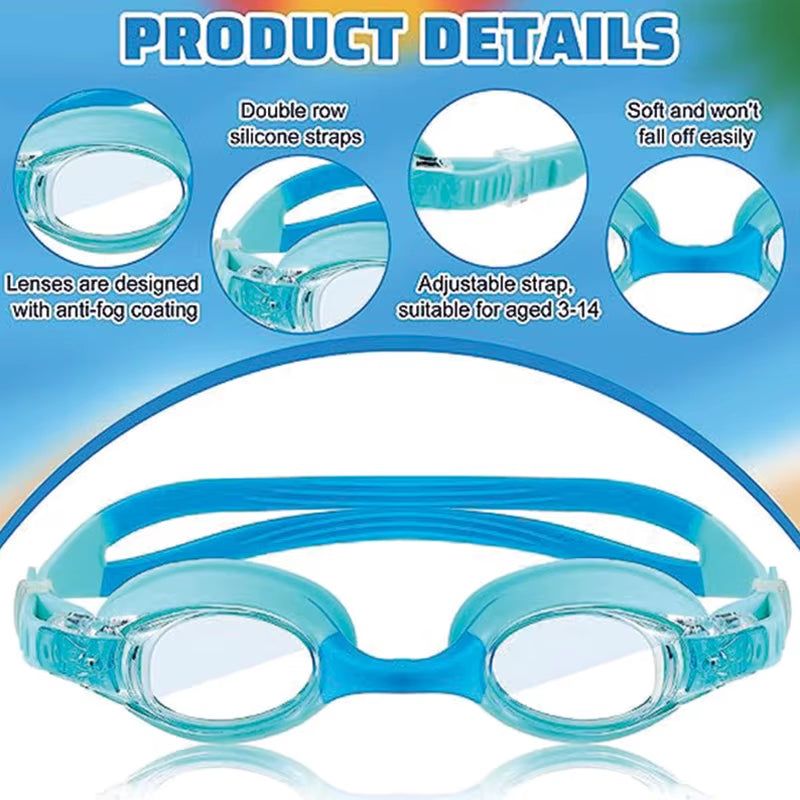 Waterproof anti Fog Swimming Goggles UV Children Professional Colored Lenses Kids Eyewear Swimming Glasses Eyewear Gafas Nata